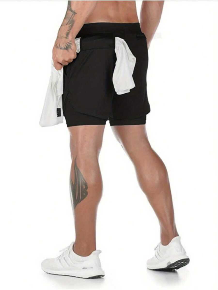 Compression Shorts Athletes - Mens 2-In-1 Quick-Dry Athletic Shorts With