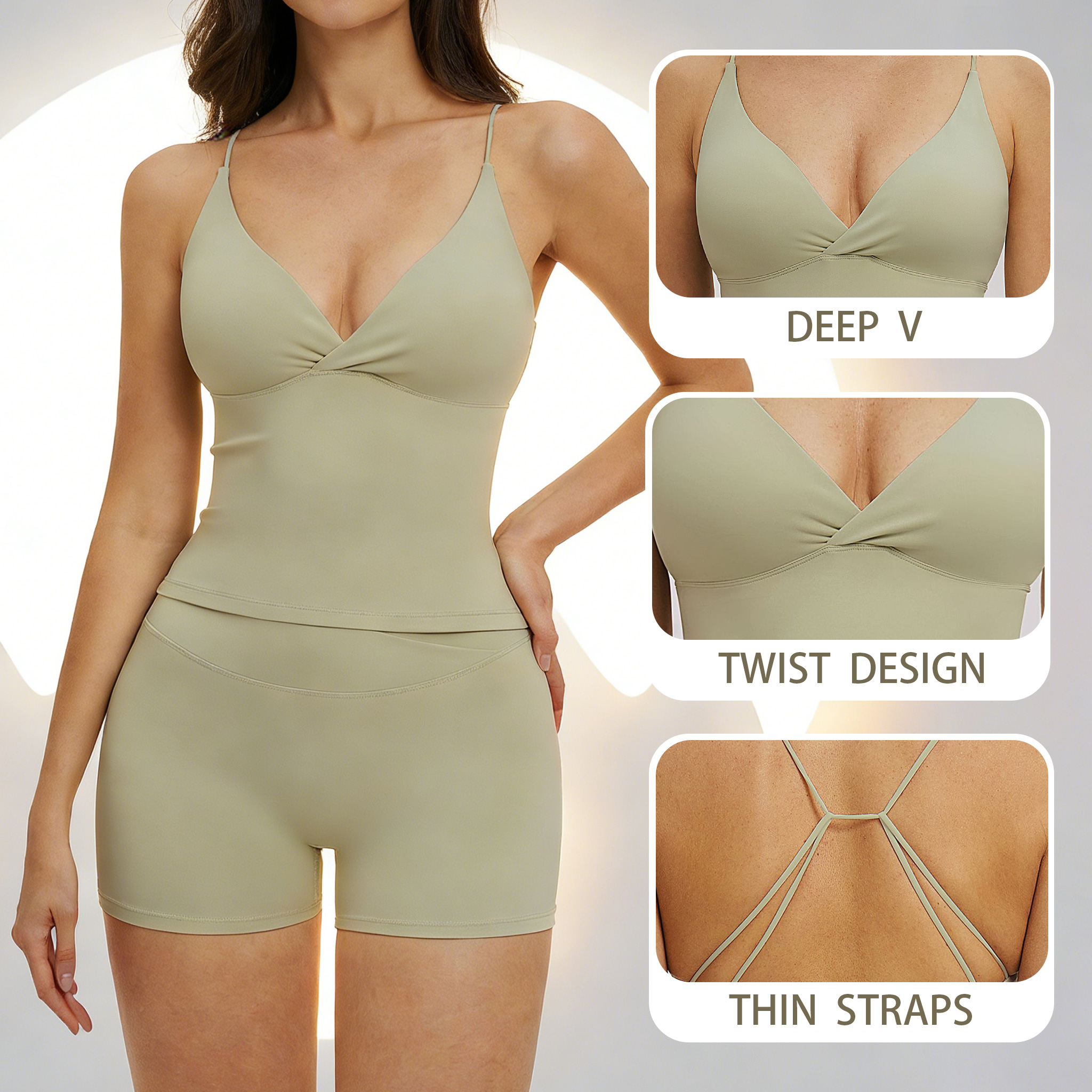 Yoga Tank Top with Pads Backle – обзор и цена Suspender Tank Top