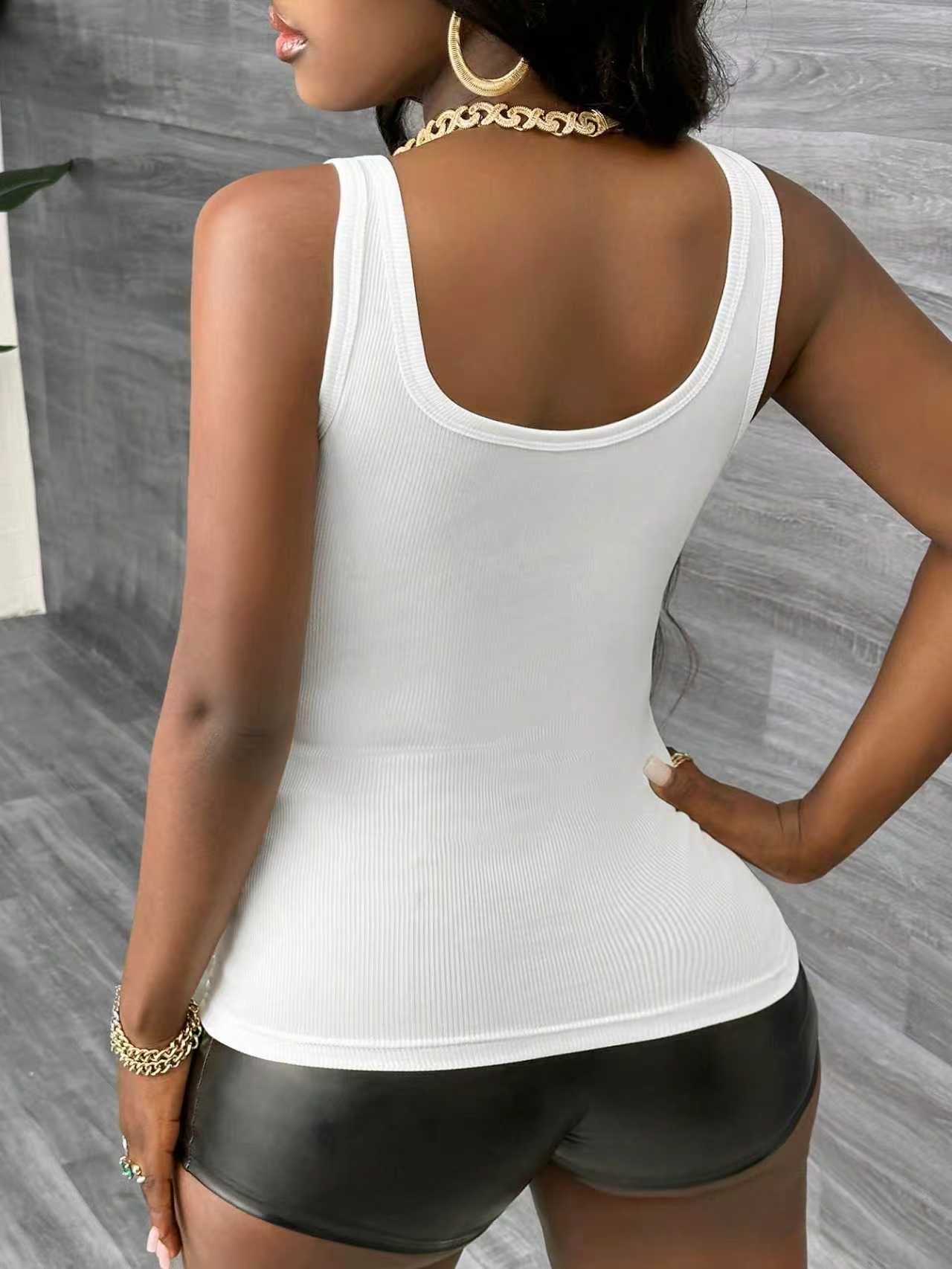 Plus Size 3 Piece V Neck Ribbe – обзор и цена Tank Top Ribbed