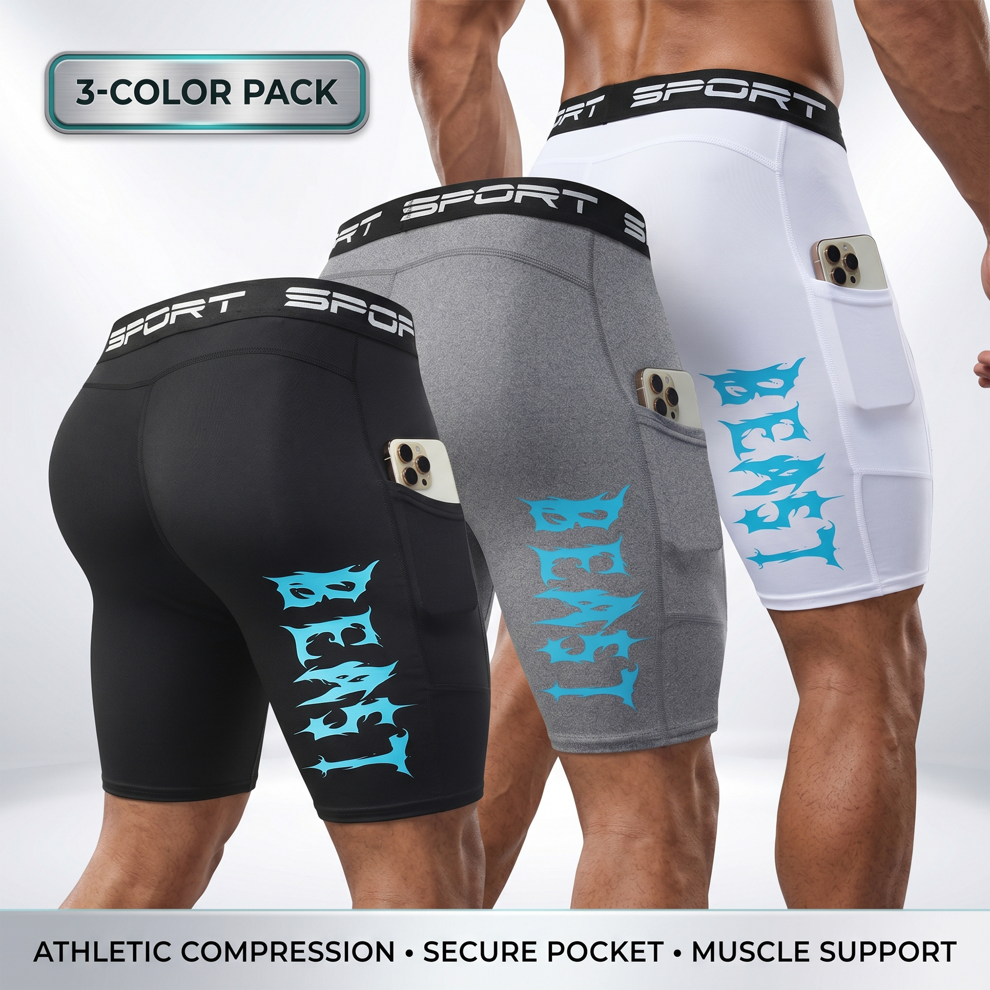 3-Pack Men's Compression Short – обзор и цена Compression Shorts Athletes