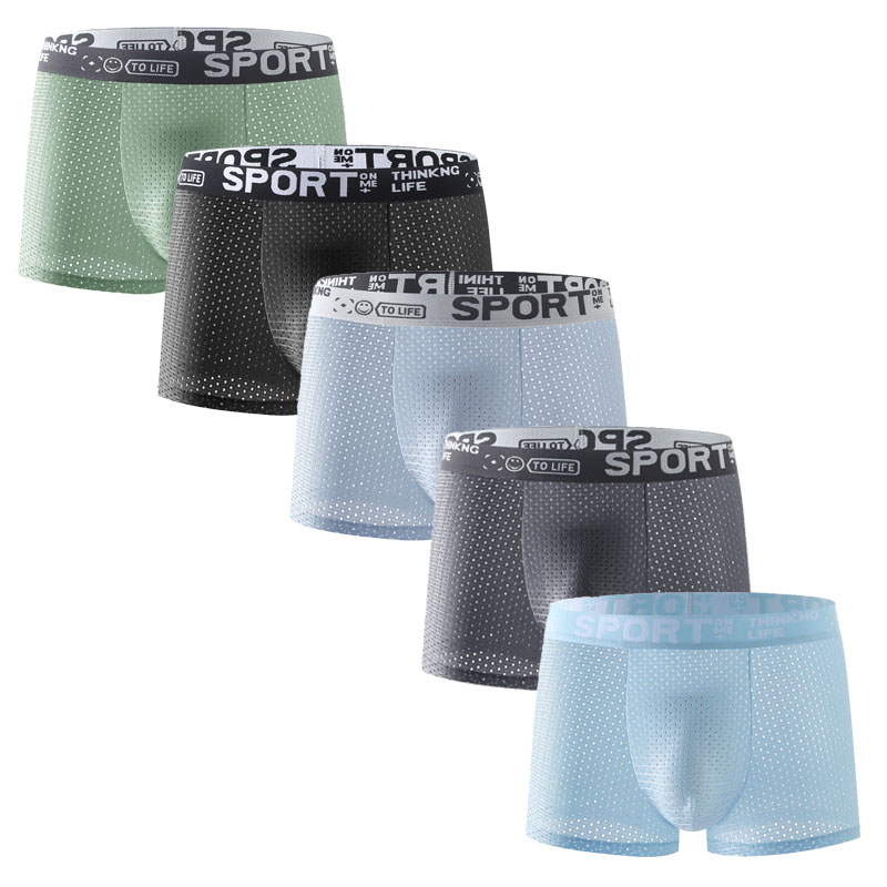 5PCS Men's Ice Silk Mesh Boxer – обзор и цена Mesh Sport Boxer
