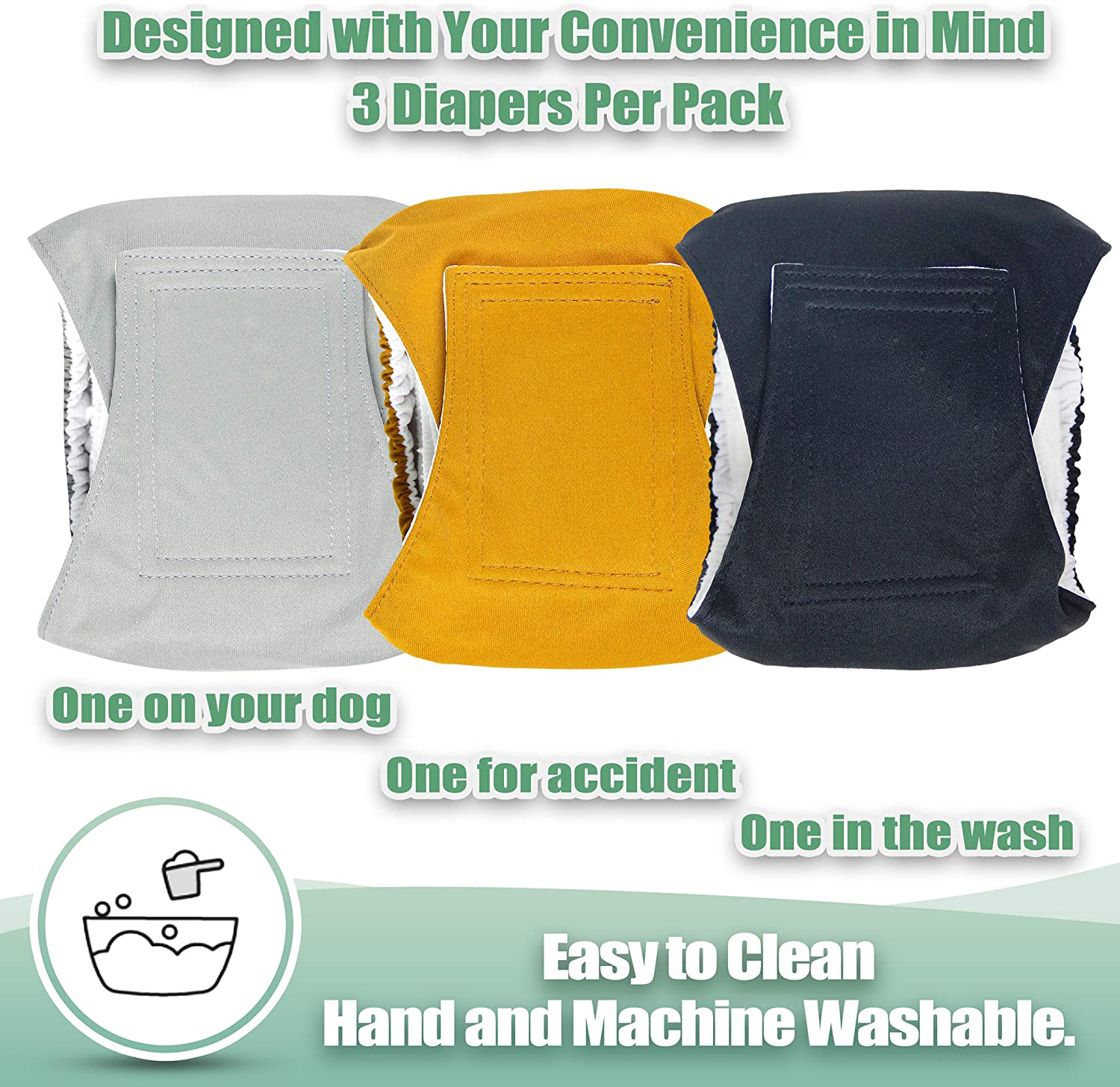 3 Pack Dog Belly Bands Washabl – обзор и цена Multi Pack Underwear