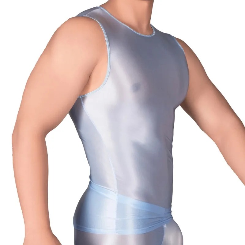 Solid Color Men's Slim Smooth  – обзор и цена Sleeveless Undershirt