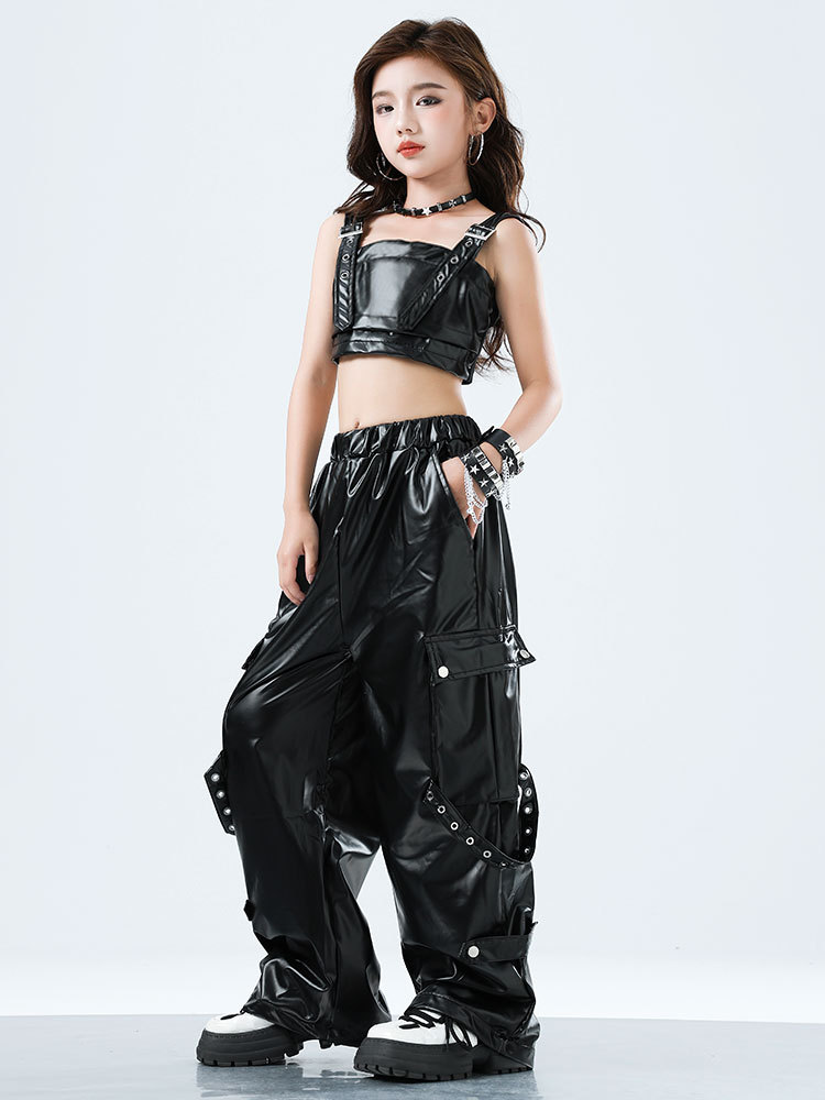 Kid Kpop Hip Hop Clothing Blac – обзор и цена Suspender Tank Top