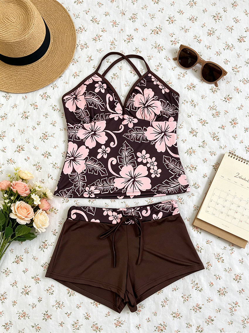 Y2K Ladies Tropical Hibiscus M – обзор и цена Suspender Tank Top